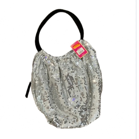 Candies Disco Silver Sequins Hobo Bag NWT - Picture 2 of 9